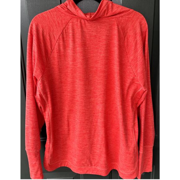 Tommy Bahama IslandZone Funnelneck Drawstring Athletic Top, Coral Pink, Size L - Picture 4 of 5